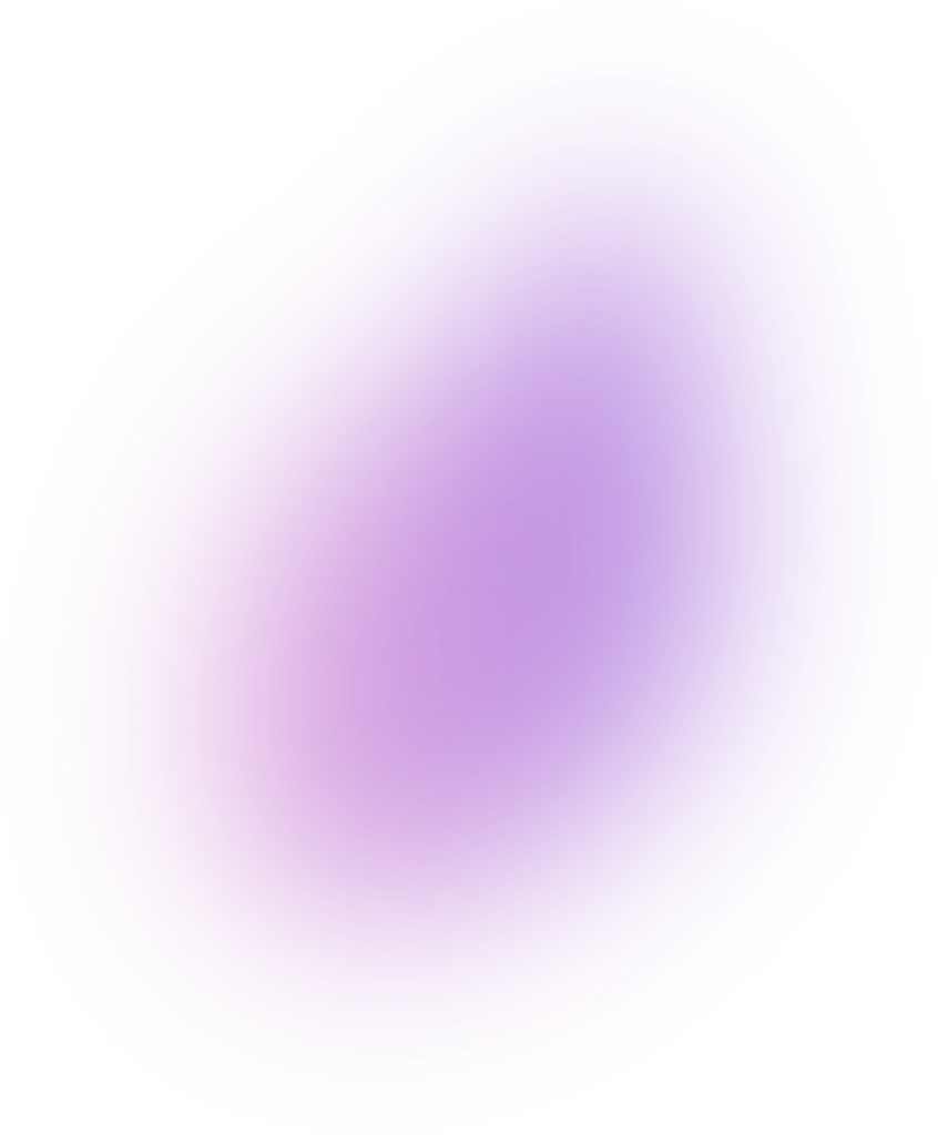 Soft purple blur with gradient edges against a white background, creating an abstract, oval-shaped, pastel color effect.